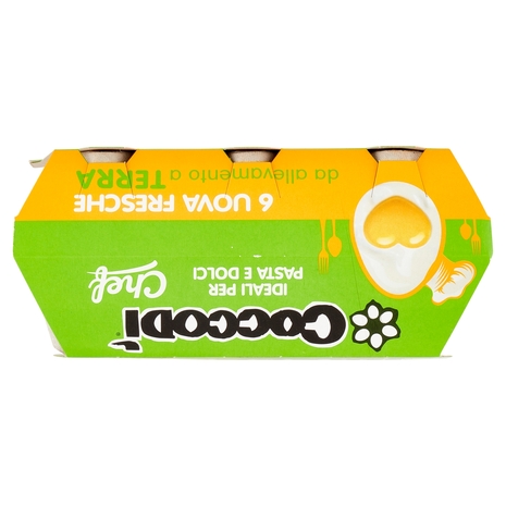 Coccodì Chef 6 Uova Fresche da allevamento a Terra 350 g